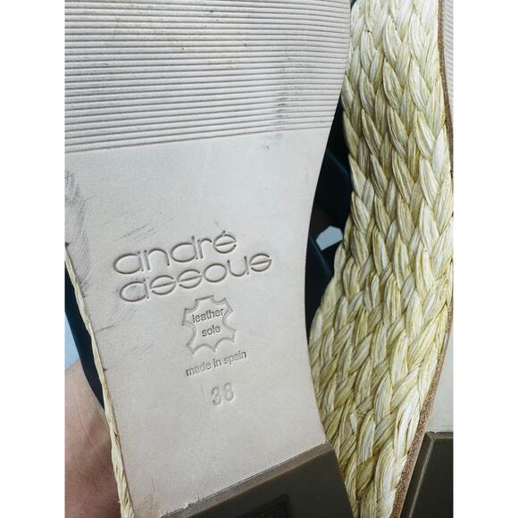 Andre Assous Calesa Crossover Strap Slip on Espadrille Sandals in Navy size 38 - Picture 7 of 10